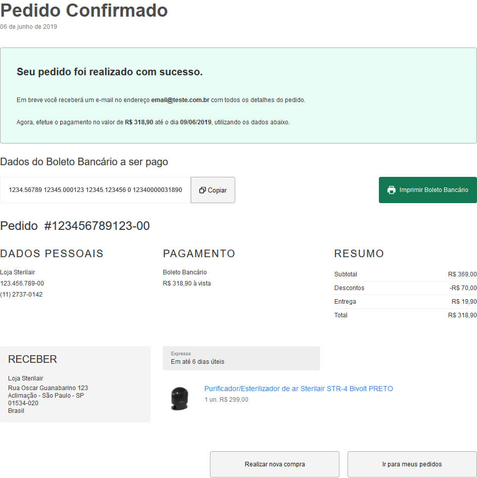 Como Comprar: Pagamento Sterilair Como Comprar: Pagamento Sterilair